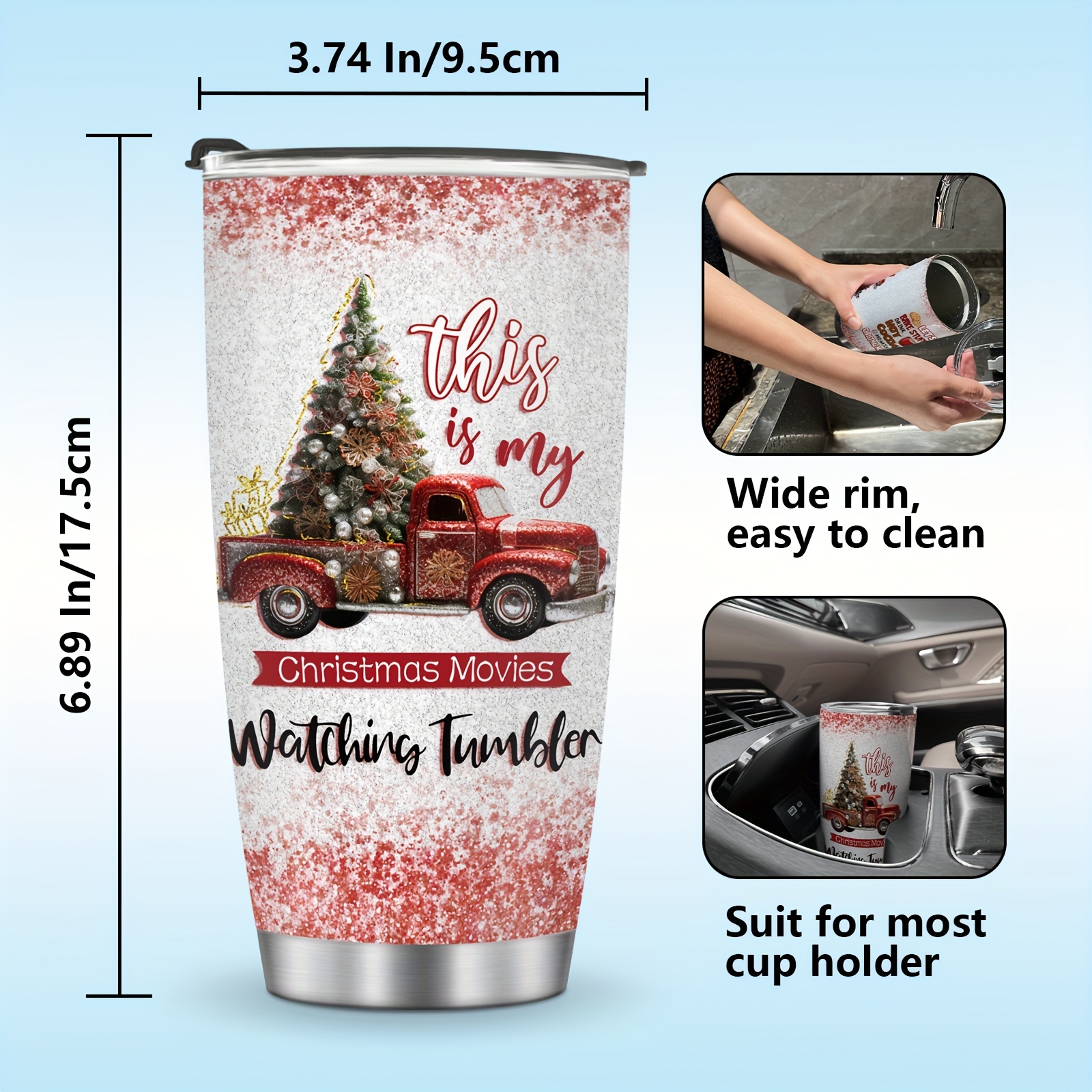 Christmas Tumbler Red Truck Pattern Tumbler Merry Christmas Tumbler  Stainless Steel Double Wall Vacuum Insulated Tumblers Travel Mug Xmas Gifts  For Men Women Friend Parent Teacher - Temu Austria