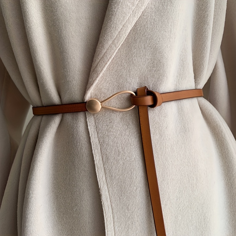 Bowknot Sash Belt Vintage Solid Color Pu Girdle Dress Belts - Temu