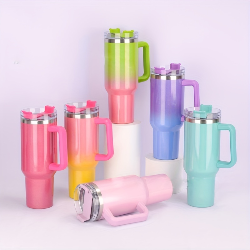 New Tag Large Capacity Water Bottle Simple Modern Insulated Tumbler With Straw  Lid, Multi-color Kawaii Stainless Steel Insulated Cup For Outdoor Camping  Travel - Temu Germany