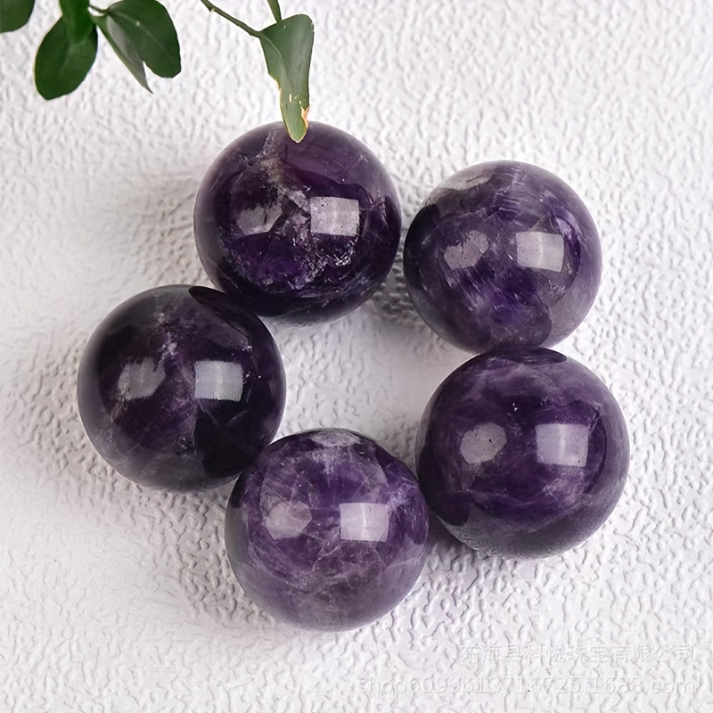 Natural Amethyst Crystal Stone Polished Healing Ball