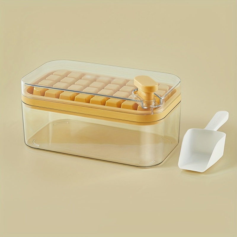 1pc 32 Grids Easy Release Ice Cube Tray, With Lid & Removable Base, Stackable  Ice Mold For Home Use