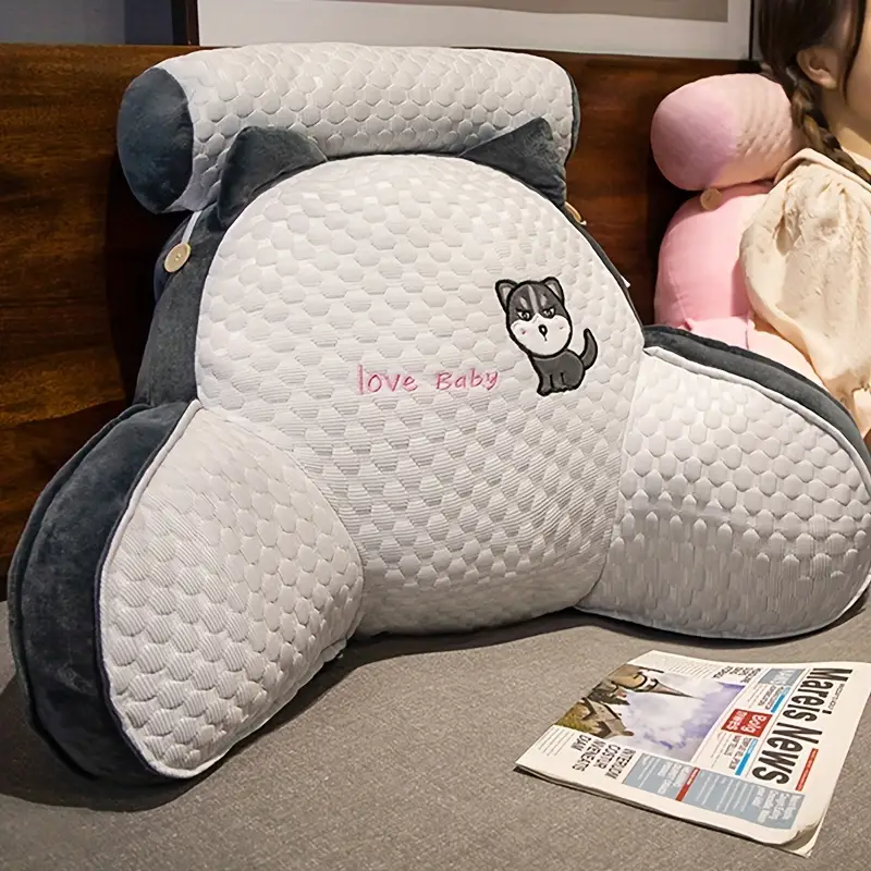 Iced Bean Bedside Cushion Multi-Functional Large Backrest Pillow