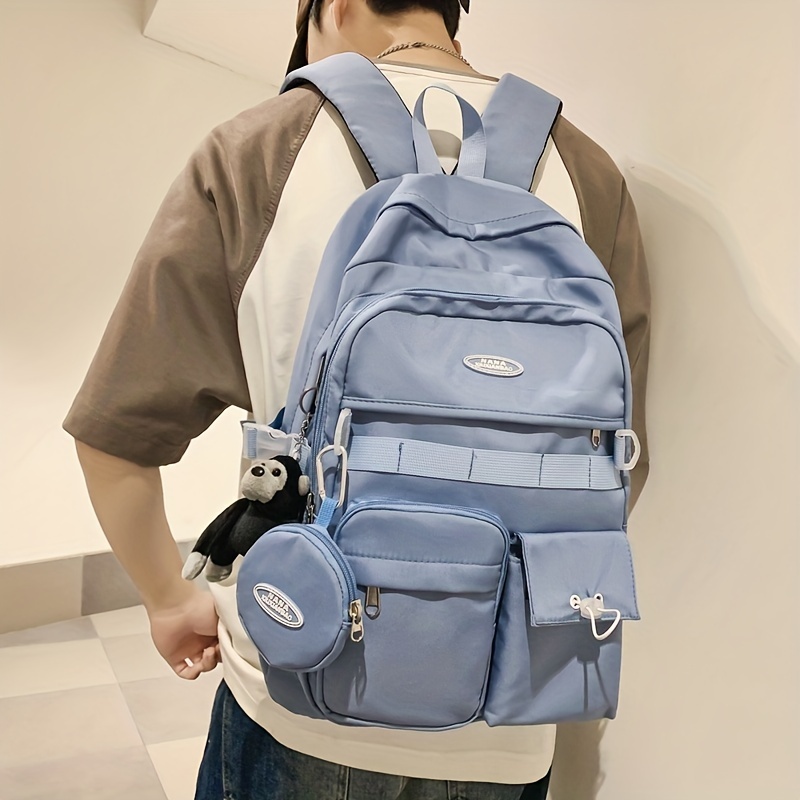 Muti-pocket Large Capacity Backpack, Heavy Duty Laptop Backpack, Casual  Preppy School & Travel Bag - Temu