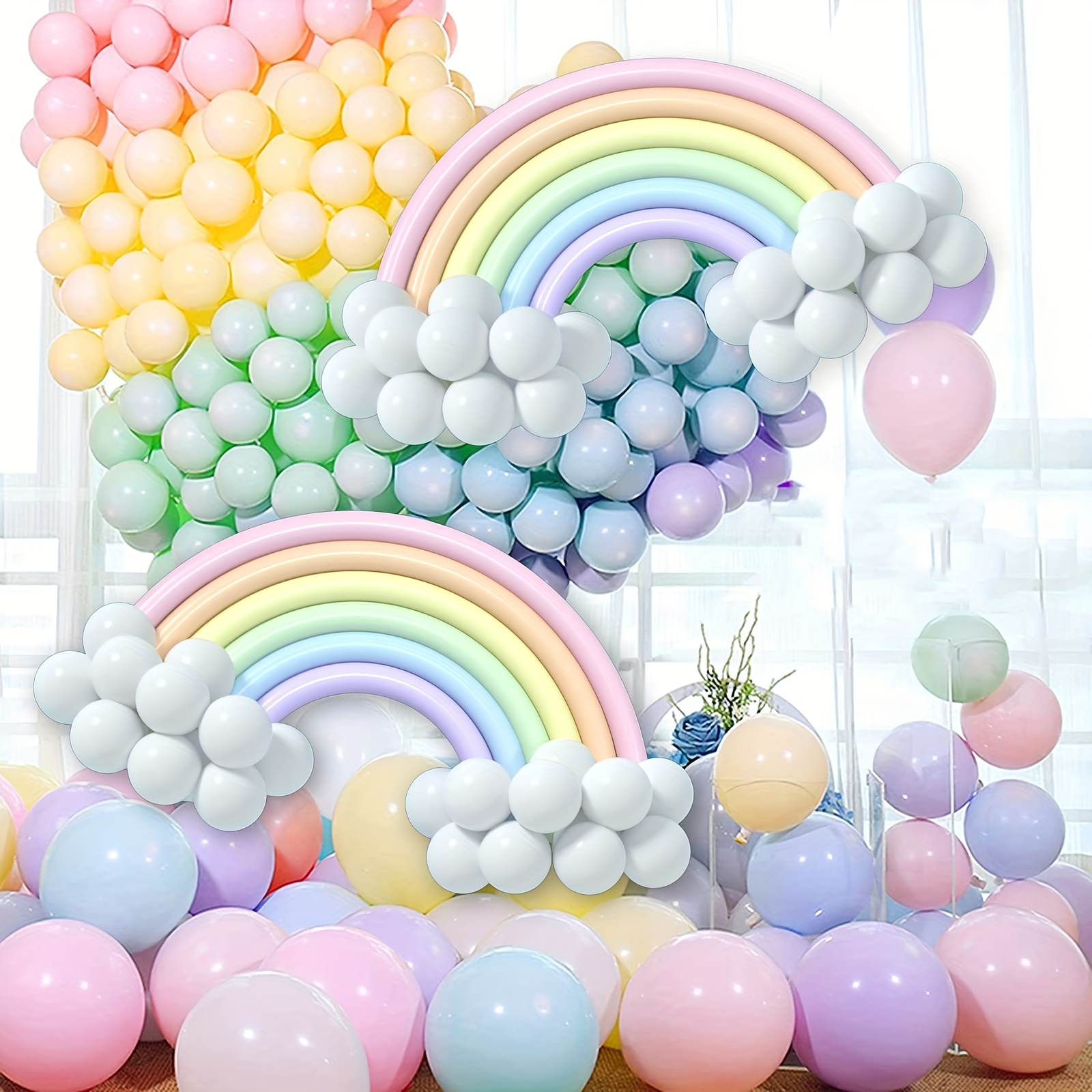 Pastel Rainbow Balloon Garland Kit Rainbow Balloon Arch Pastel
