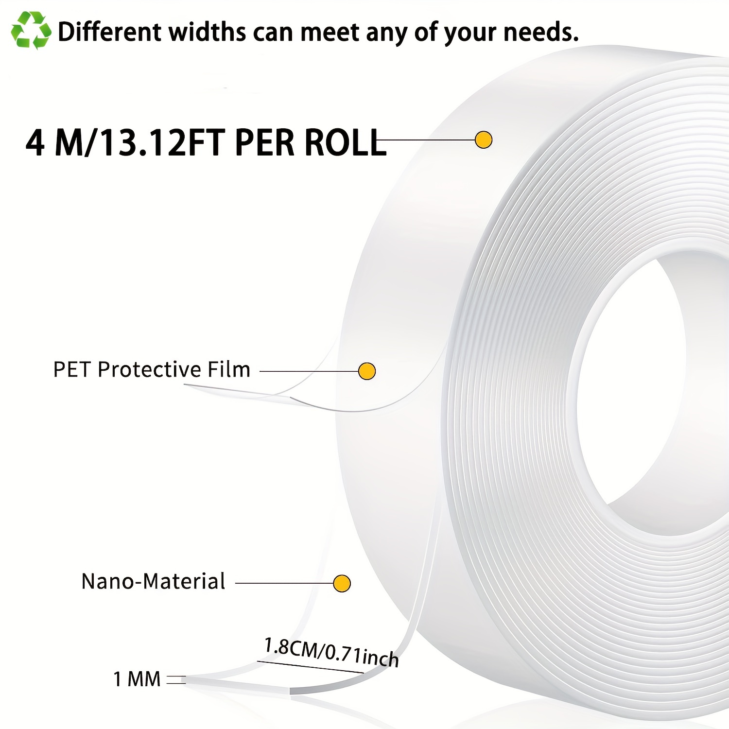 Double Sided Tape Heavy duty Extra large Nano Double Sided - Temu