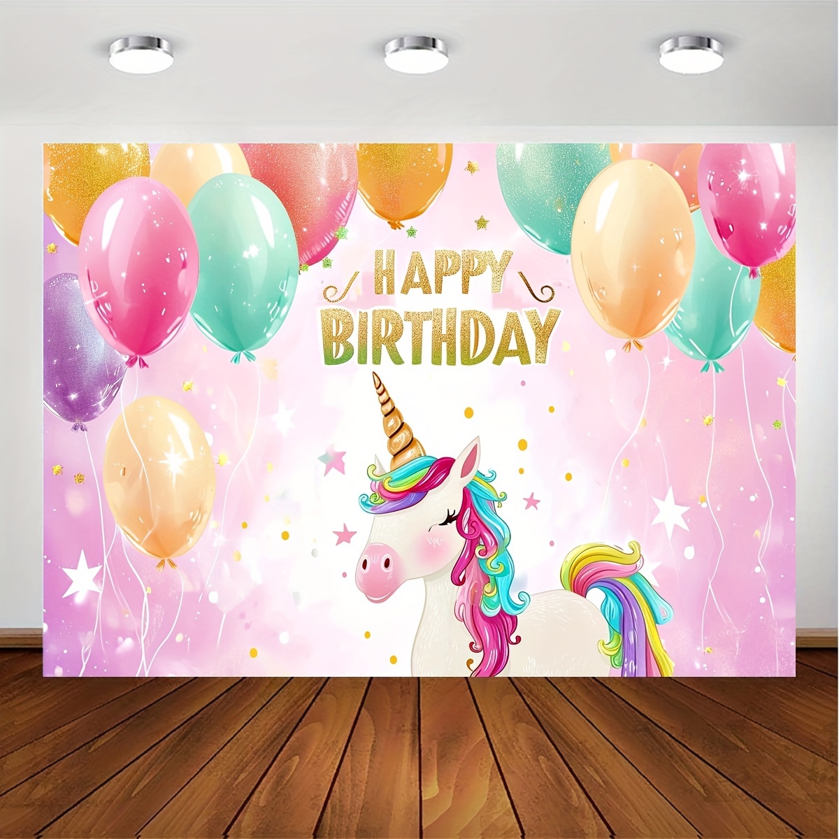 Guirnalda de globos macarrón arco iris de 17 pies para unicornio mágico,  pastel, baby shower, fiesta de cumpleaños, cabina de fotos, fondo,  decoración