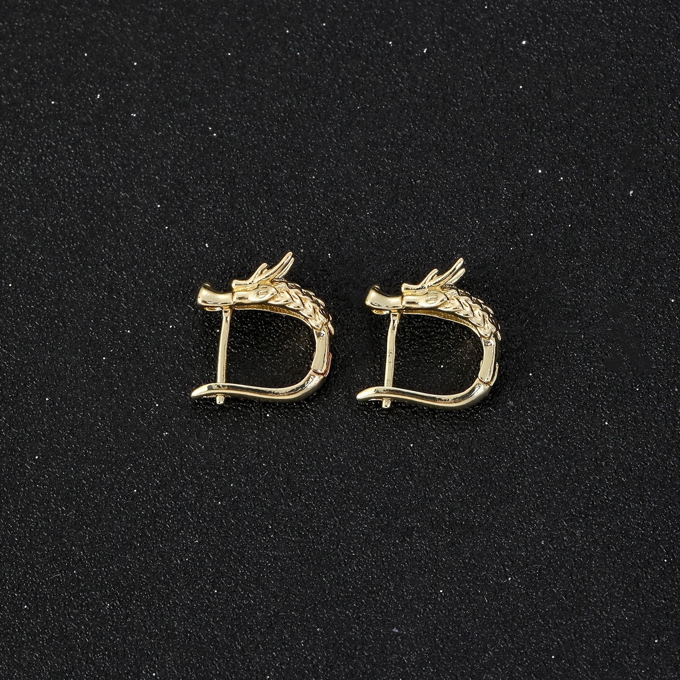 Men's Dragon Head Statement Stud Earrings Punk Style