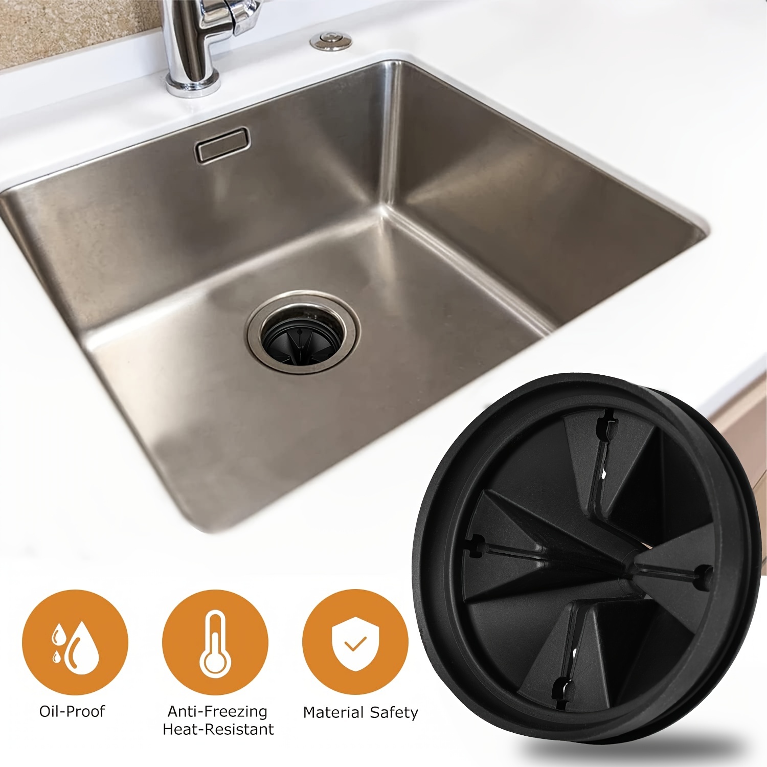 Food Waste Disposer Accessories Multi-function Sink Baffle Drain Plugs  Splash Guards Fits Whirlaway