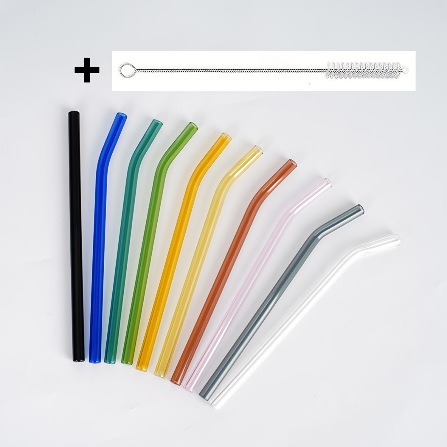 Reusable Colored Glass Drinking Straws, Suitable For Outdoor, Home