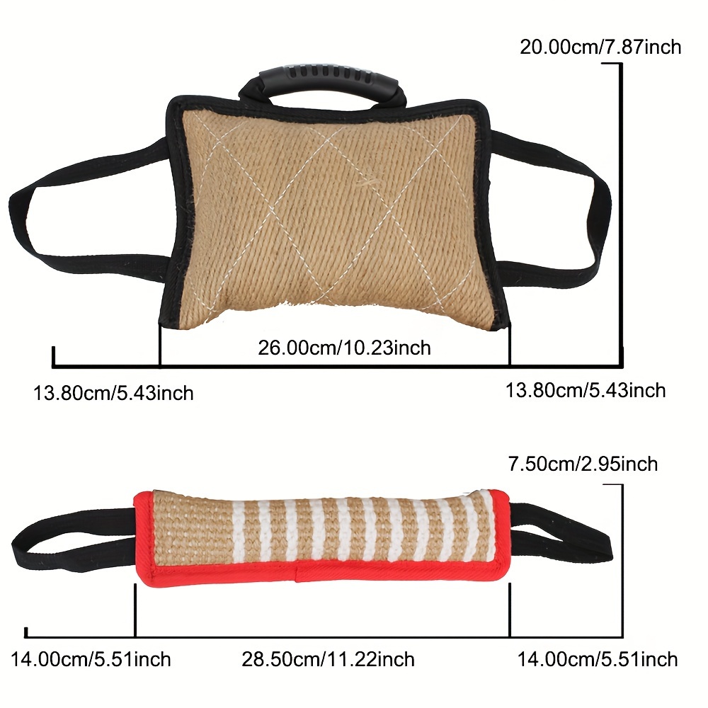 Dog Tug Toy Dog Tough Jute Bite Pillow Durable Training - Temu