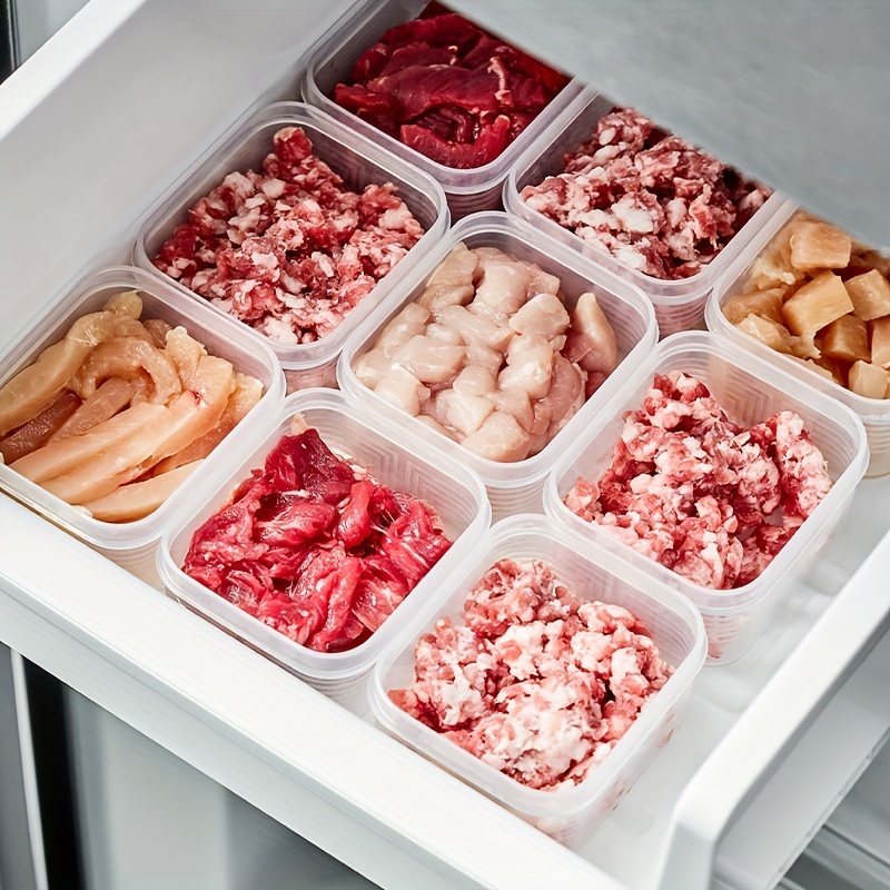 3pcs Refrigerator Frozen Meat Box, Frozen Storage Box, Food-grade Special  Sealed Storage Box, Refrigerator Fruit Vegetable Crisper, Dumpling Meat Eggs