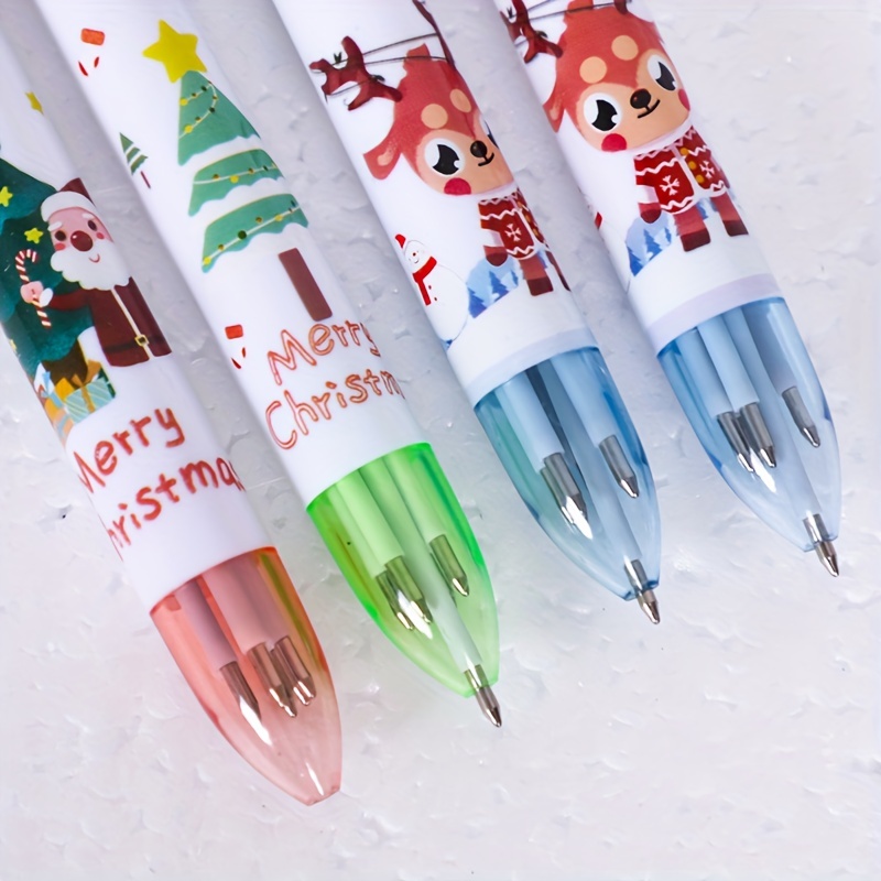 Christmas 6 color Ballpoint Pen Student Press type Color - Temu