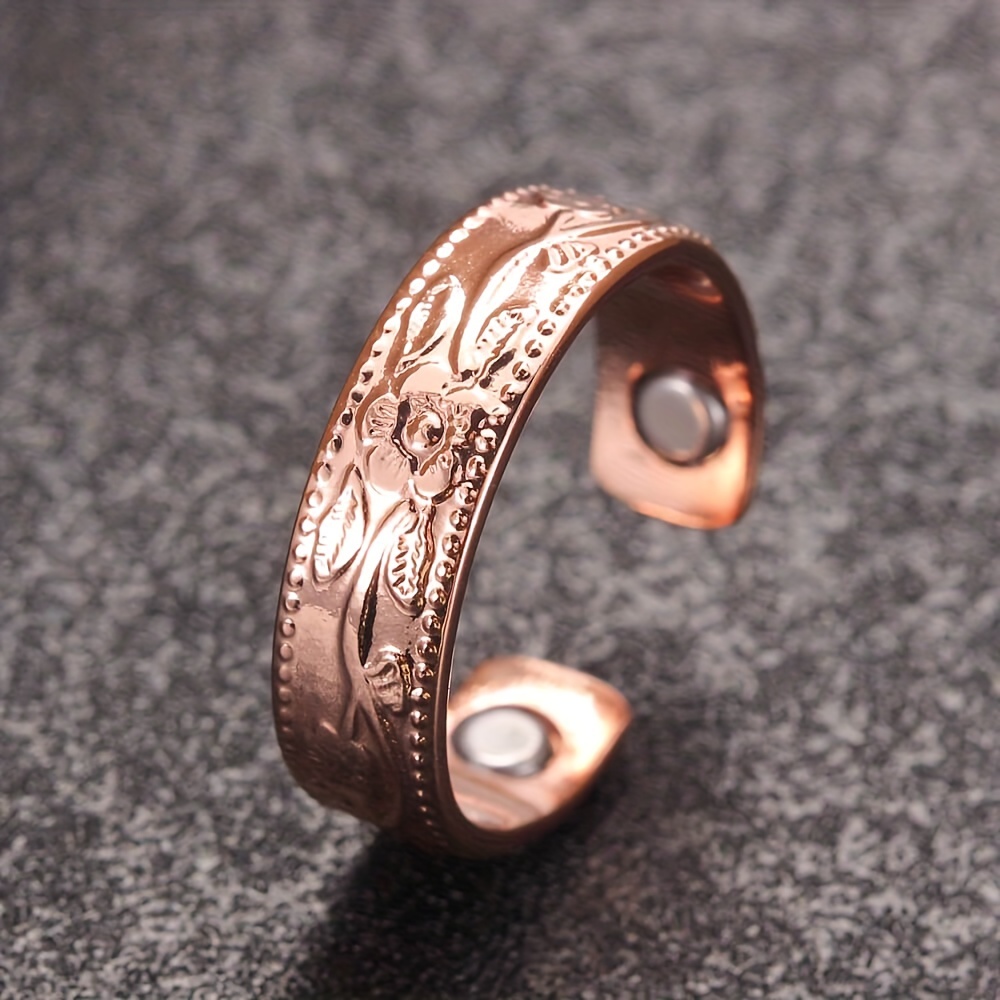 Magnetic Copper Ring For Women 99.99% Pure Copper With - Temu