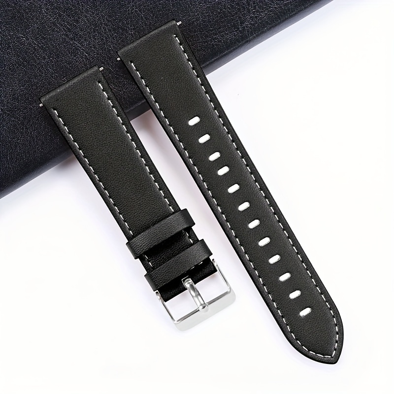 Image of 22mm 20mm Strap For For Galaxy Watch 6 Classic For Galaxy Watch 5 4 3 Faux Leather Band For Huawei Watch Bracelet Quick Release Strap 1pc