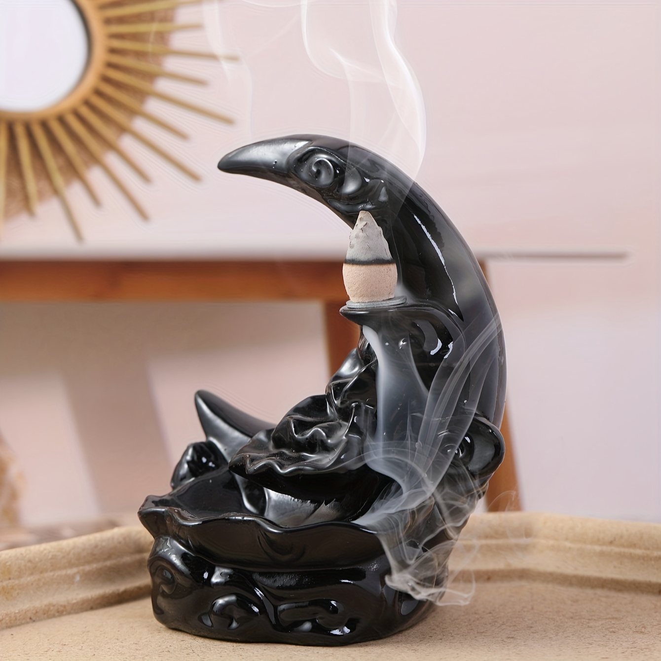 1pc Waterfall Incense Holder Backflow Cone Ceramic Burner, Fish Incense  Burner, Handcrafted Porcelain Statue Censer