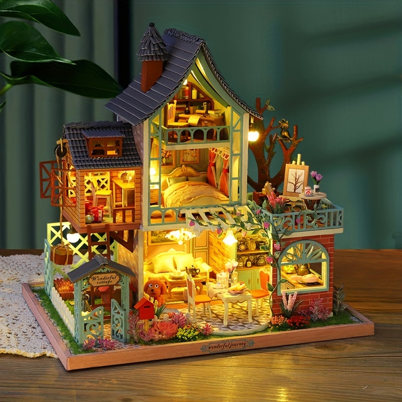 Miniature Doll House 3d Puzzle, Dollhouse Kits Adults