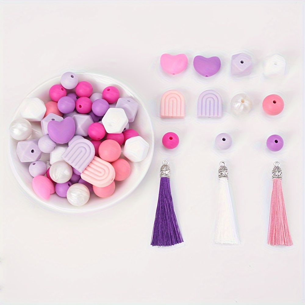 Silicone Beads Multiple Styles And Shapes Bulk Rubber Beads - Temu