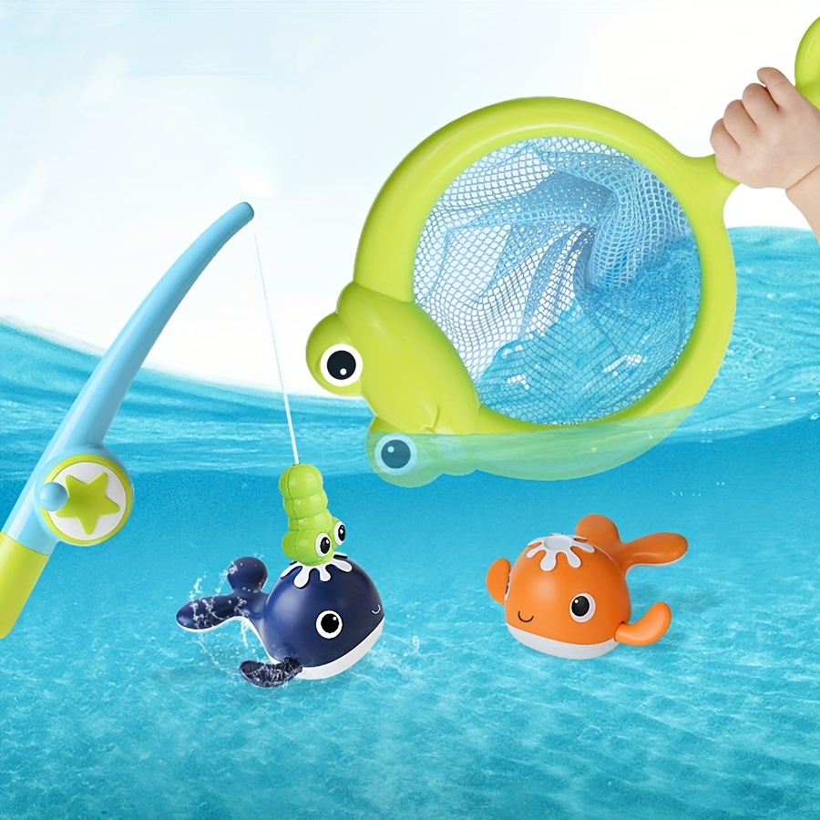 2023 Bath Toys Magnetic Fishing Games Wind-up Swimming, 57% OFF