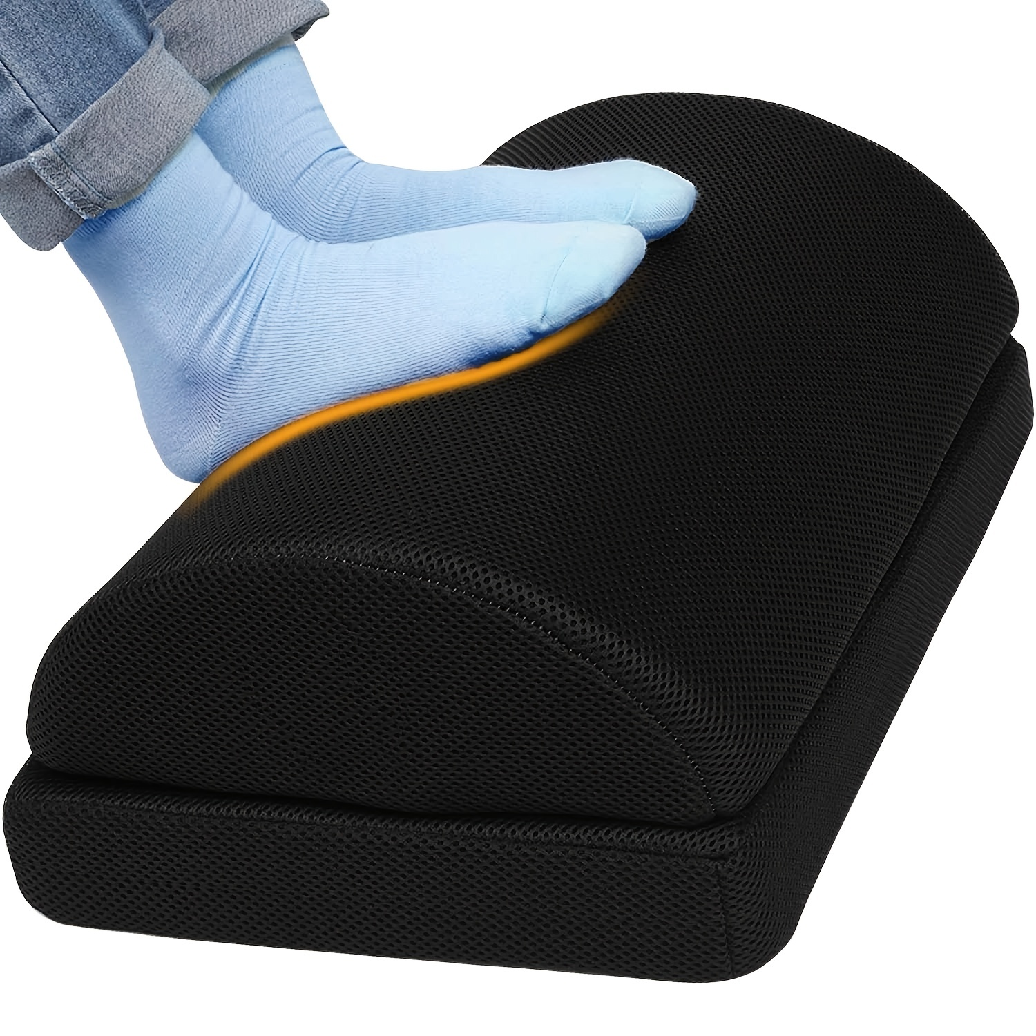 Footrest - Foot Rest for Under Desk at Work - Memory Foam Foot Stool with 2  Adjustable Height for Office Gaming & Computer Chairs - Comfortable