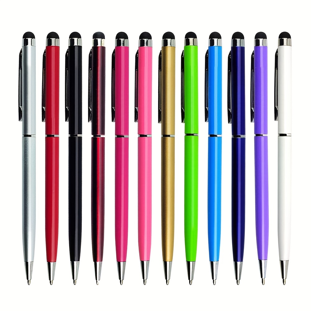 

10pcs/set Universal 2 In 1 Metal Stylus Pens With Ballpoint Pens Touch Screen Pen For All Capacitive Screen