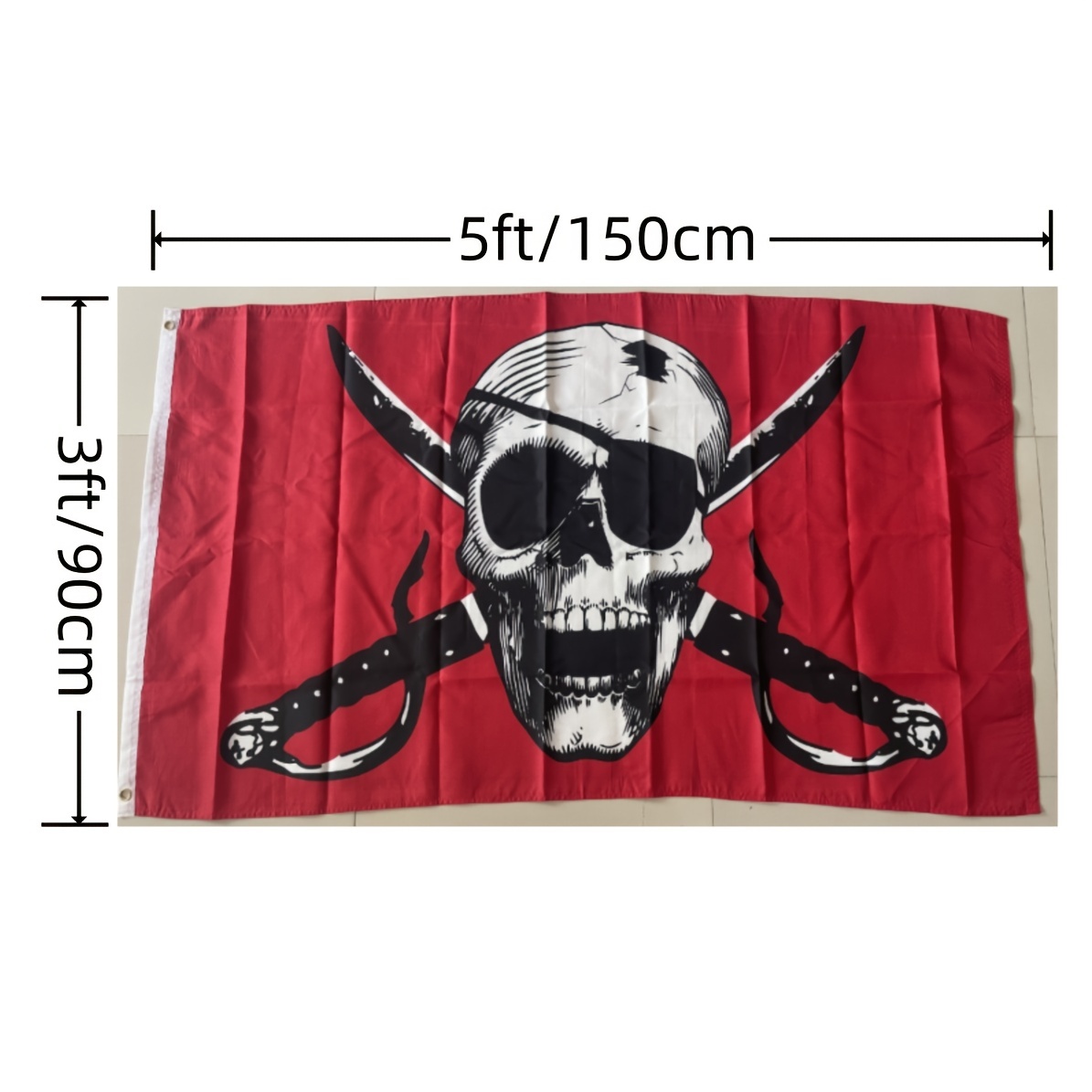 About Piratespirates Of Caribbean Polyester Flag - Outdoor Decorative Jolly  Roger