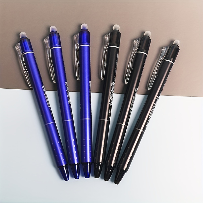 Press Thermal Erasable Gel Pen Black Blue Refill Simple - Temu