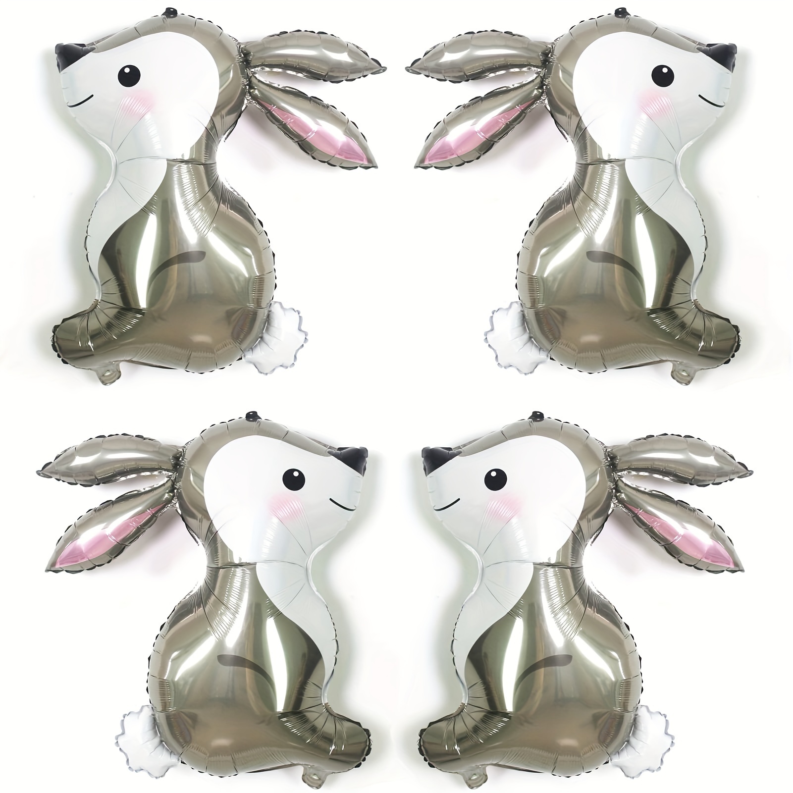 Ballons à hélium en aluminium gris lapin, 1 pièce, à longues oreilles,  fournitures de décoration pour