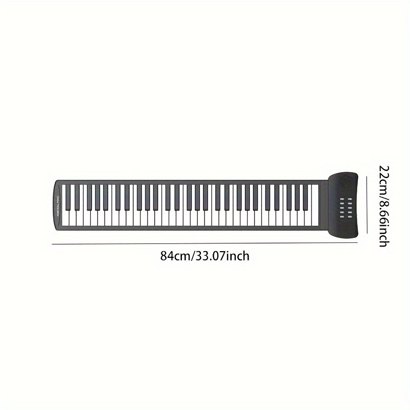 Piano pliable, Portable 49 touches Piano flexible Roll Up, Clavier  électronique souple Piano Silicone, Pour Enfants Débutants Adultes