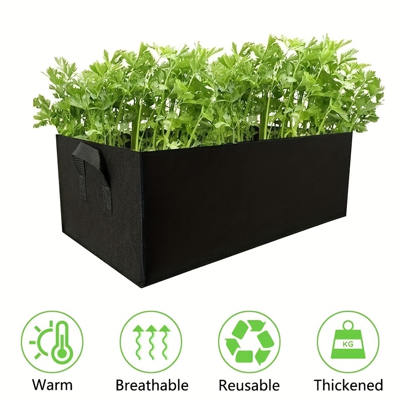 Vegetable/flower/plant Grow Bags Felt Fabric Planting Bags - Temu