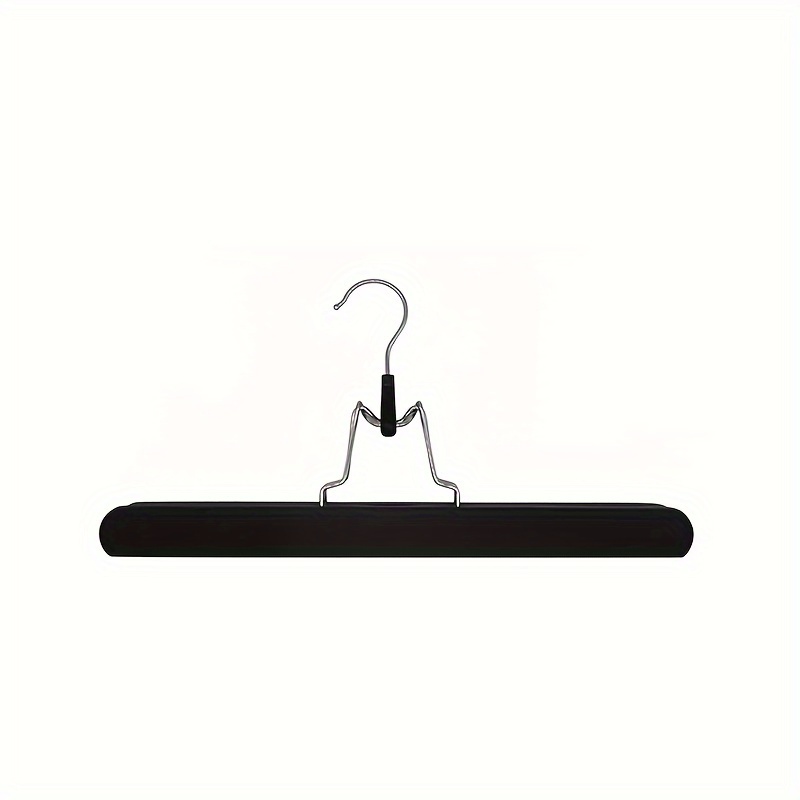 Image of High-grade Wooden Slack Hangers For Hair Extensions Carrier Holder, Wood Pants Hangers With Hook, Non Slip Wood Skirt Hangers