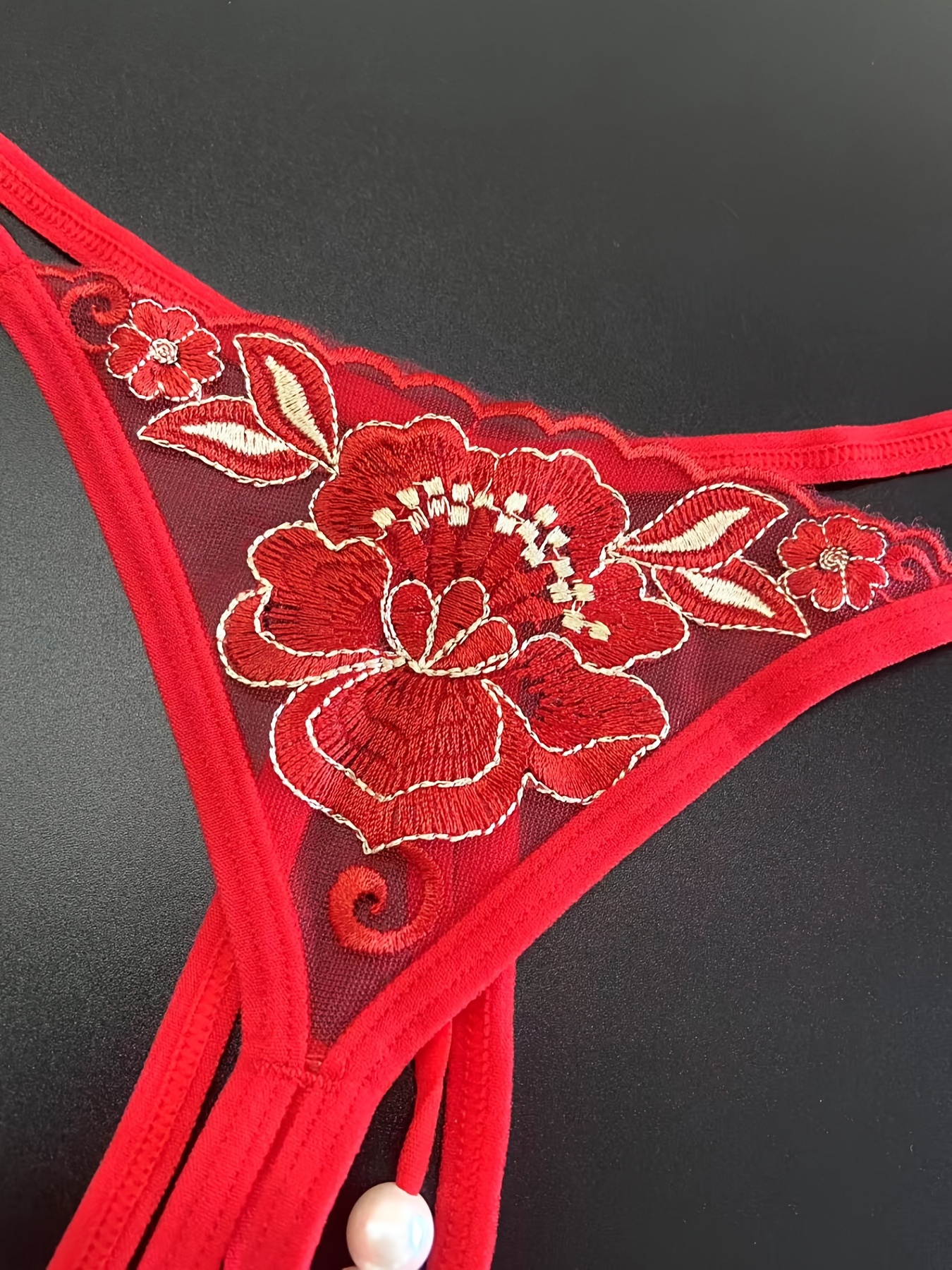 Sheer Floral Thong Red at Rs 250/piece, Mangalore