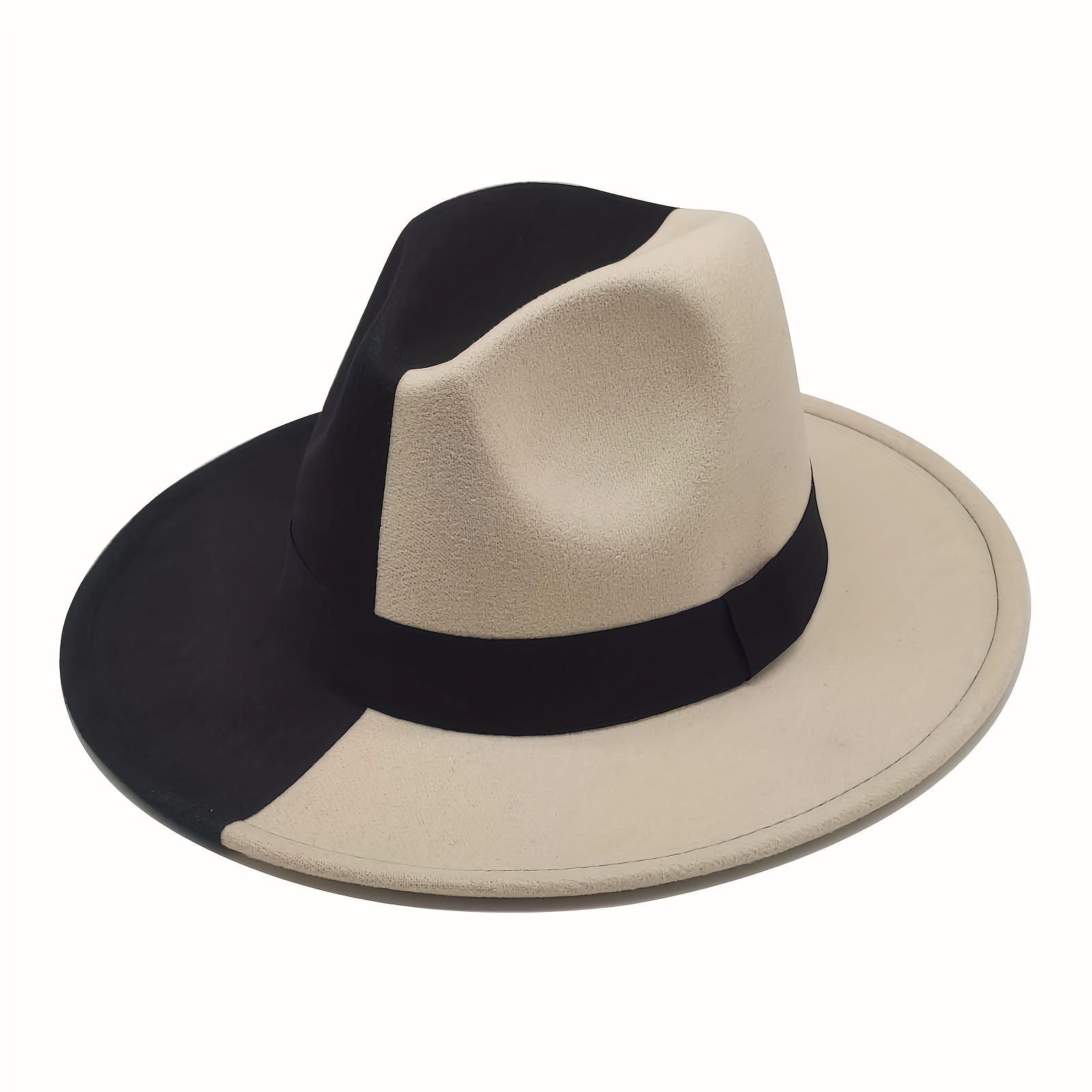1pc Wide Brim Fedora Hat With Two Tone For Women And Men - Jewelry &  Accessories - Temu Canada