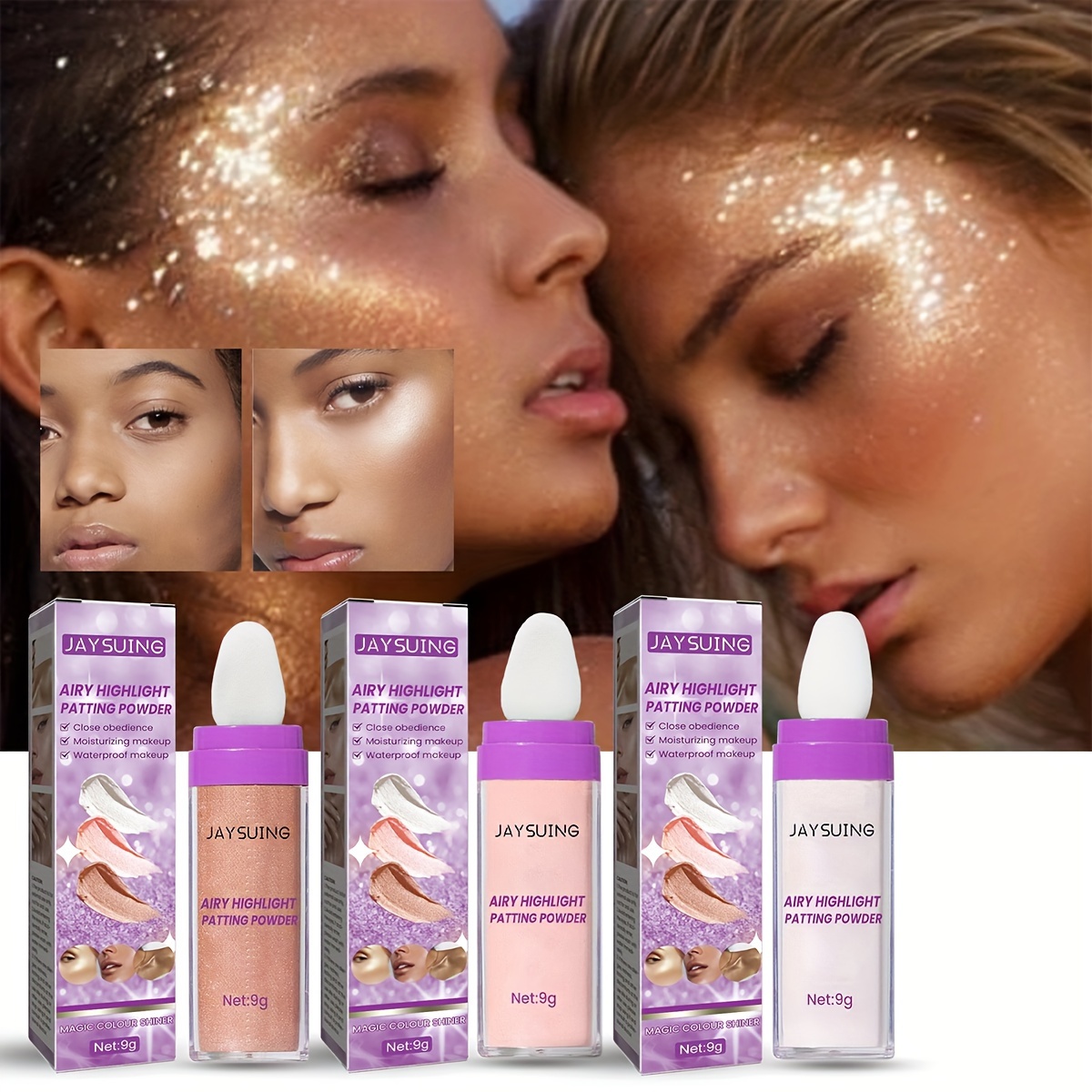 Shimmer Face And Body Highlighter Powder Stick Makeup Full - Temu