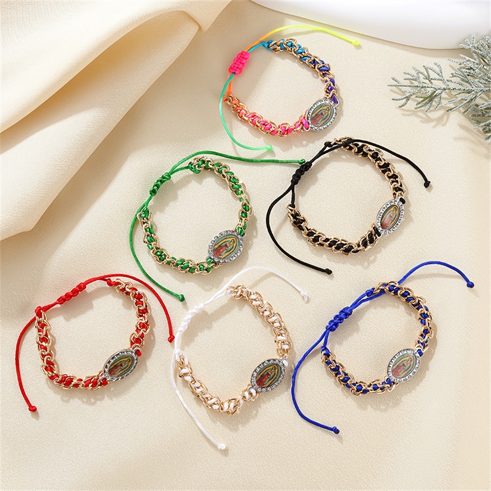 12pcs St. Jude Religious Handmade Bracelets For Women Girls Christmas  Holiday Gift
