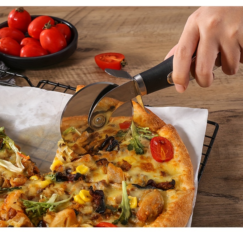 Pizza Knife, Stainless Steel Pizza Knife Shovel, Pizza Roller Knife, Pizza  Cutter Wheel With Handle, Round Single Wheel Pie Knife, Pizza Serving  Shovel, Pizza Cutter Shovel, Dough Cutter Shovel, Kitchen Essentials,  Kitchen