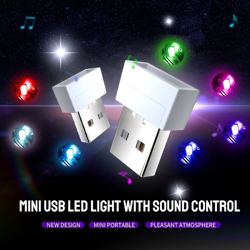 Auto Mini USB LED Licht Touch-Schalter RGB bunte Auto Innen atmosphäre Licht  Dekoration PC mobile Strom aufladen kleine Lampen