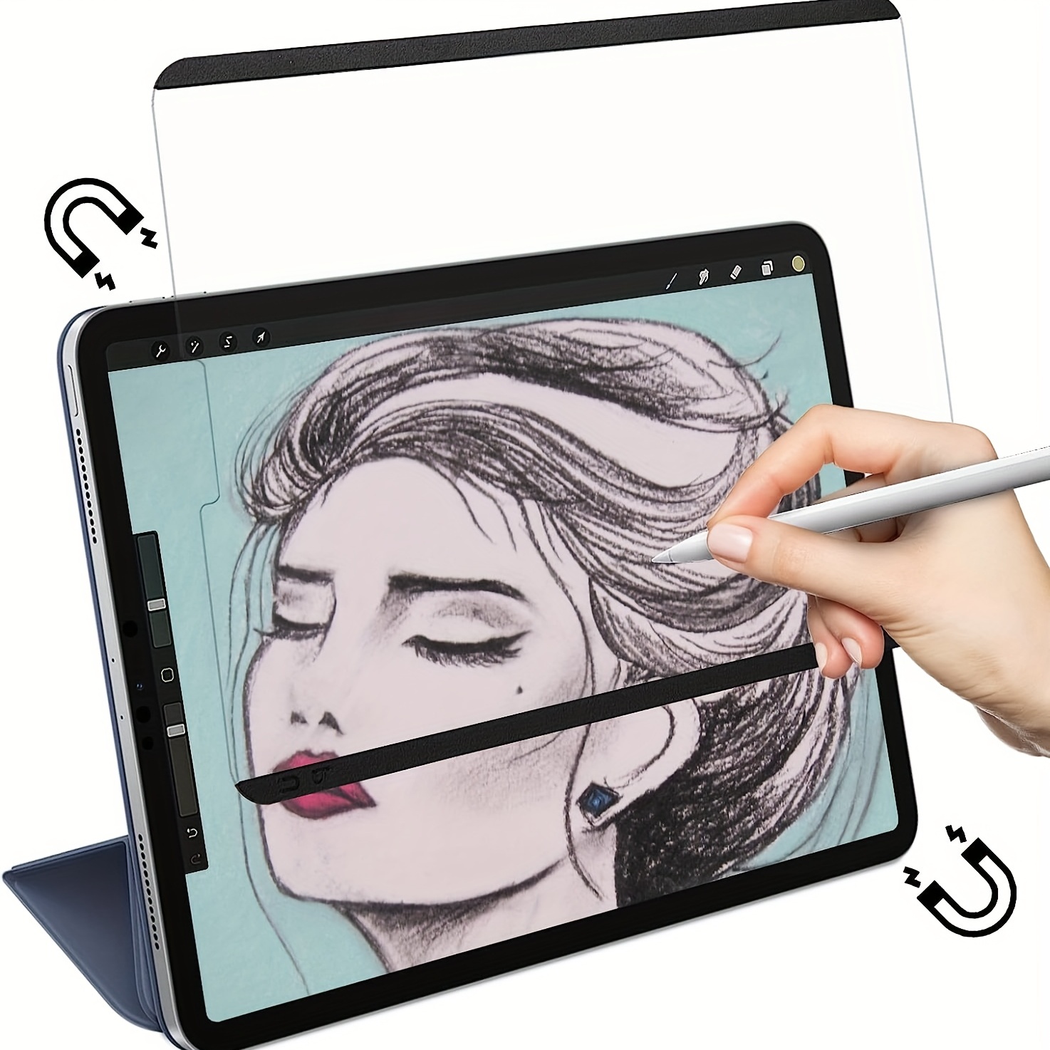 Paper Screen Protector for iPad 9th/8th/7th Generation 10.2 inch  2021/2020/2019 New iPad,Drawing Writing Feels Like Paper,Anti Glare Scratch  Resistant