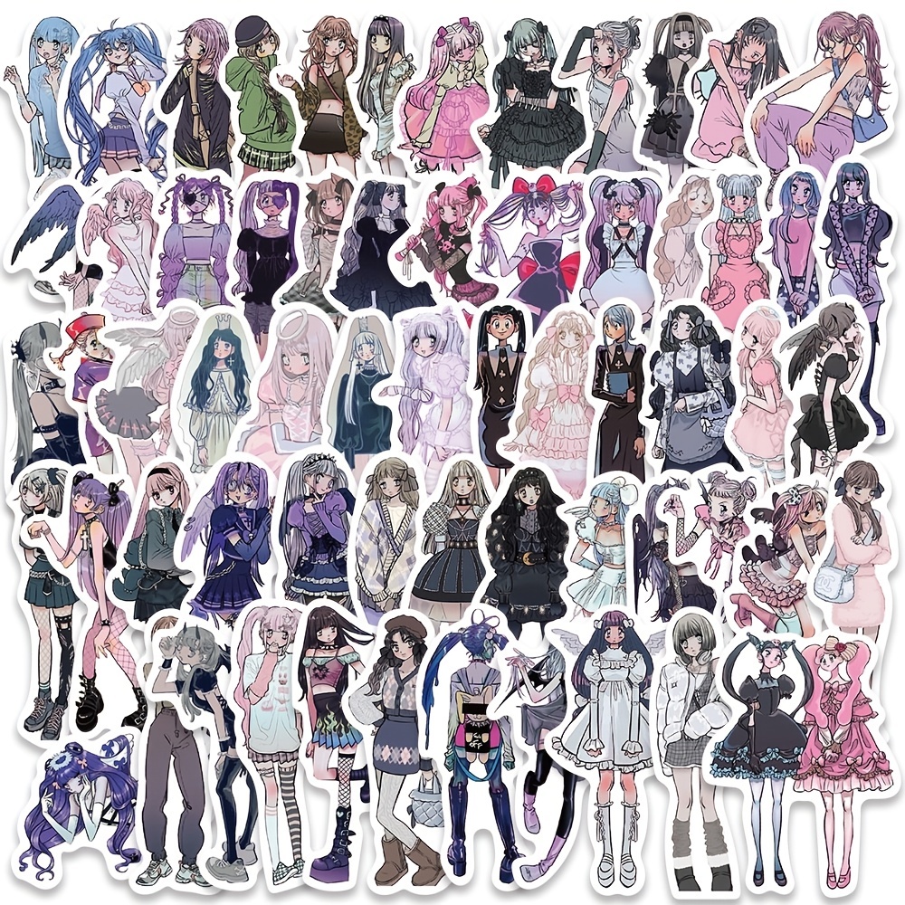Multiple Y2k Style Girl Doodle Stickers Retro Millennium - Temu