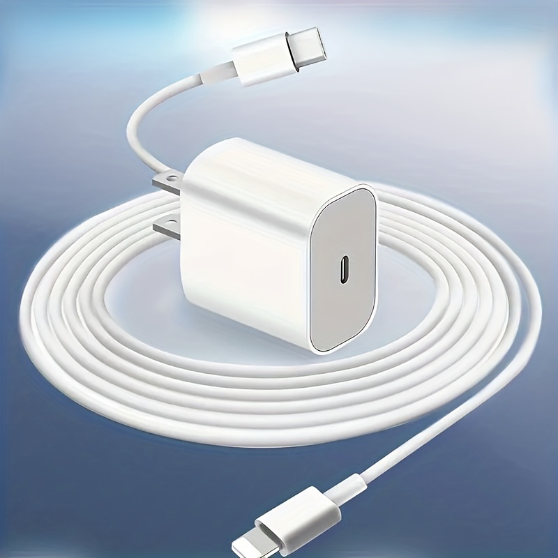 Chargeur iPhone, 20 W Chargeur USB C Charge Rapide et Câble iPhone USB C  Lightning 2M Chargeur Rapide Prise Murale Courant pour iPhone 14/14 Plus/14  Pro/14 Pro Max/13/12/11/XR/XS Max/iPad - Blanc 