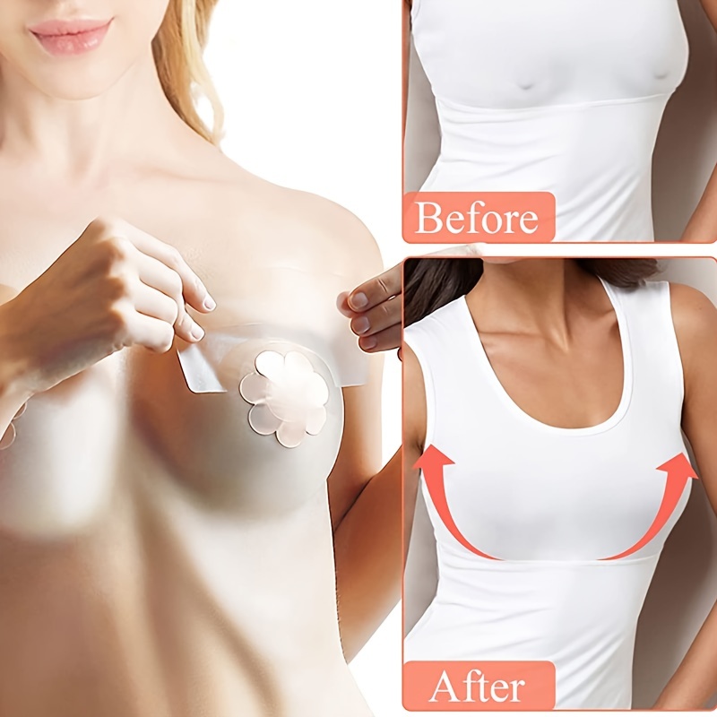Conceal Lift Women Bra Adhesive Nipple Cover Comfortable Silicone Push Up