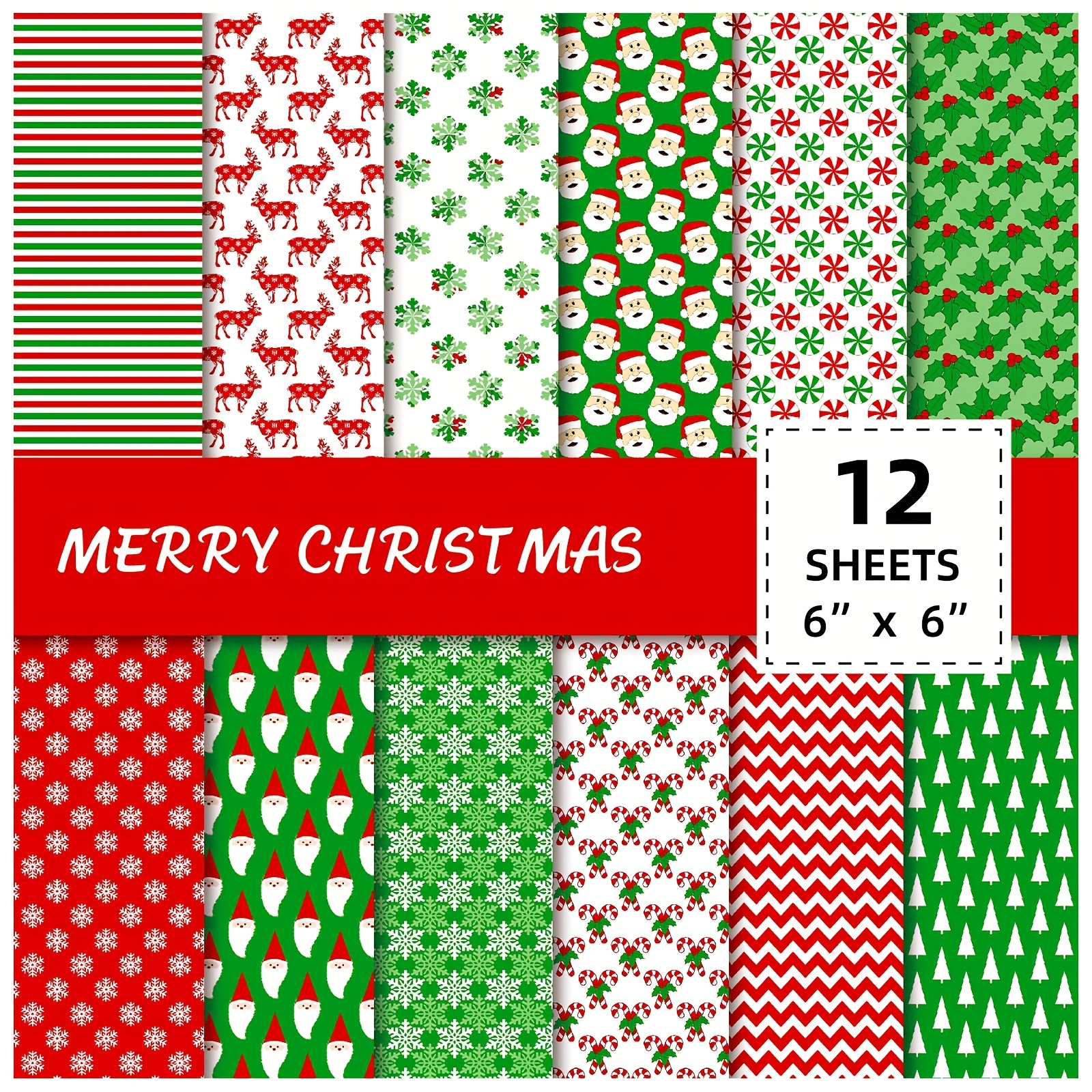 Christmas Scrapbook Paper 12x12 - First Order Free Shipping - Temu