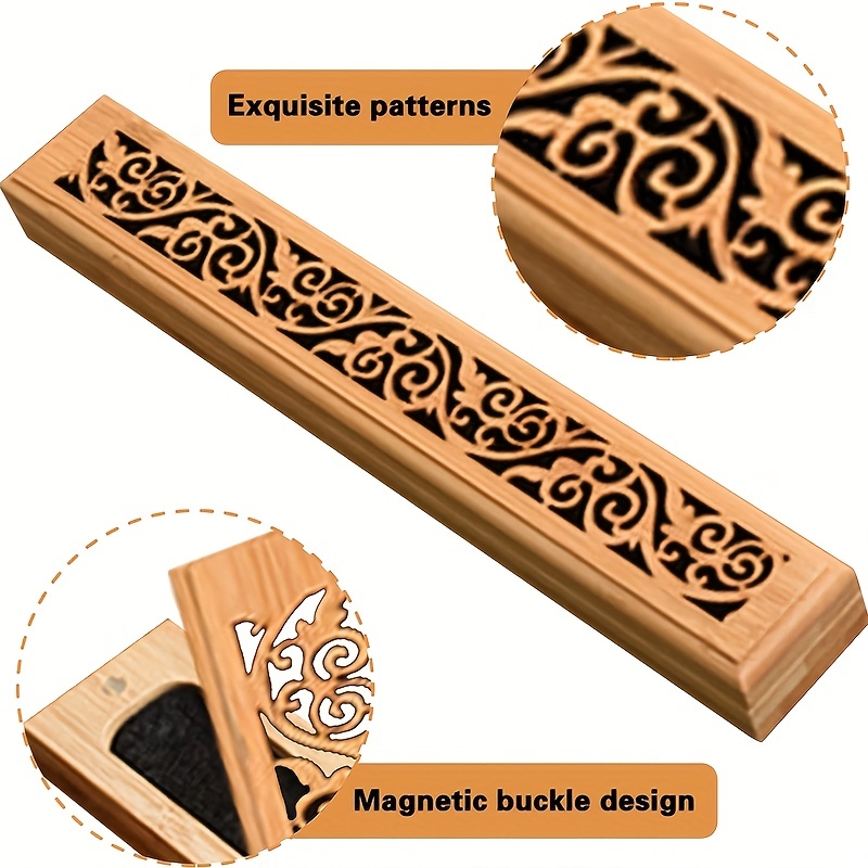 1 Porta Incenso Scatola Di Bambù Per Bruciatore Di Incenso - Temu Italy