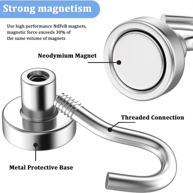 Magnetic Hooks Heavy Duty 25lbs Rare Earth Neodymium Magnet - Temu