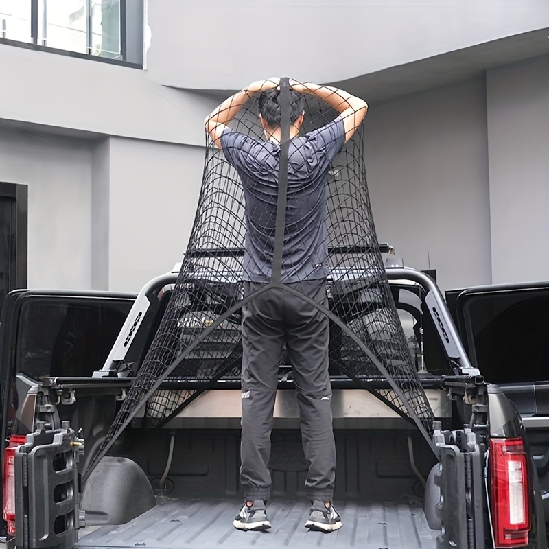 43.3*11.8 Pickup Truck Bed, Truck Accessories Bed Grocery Rack Cargo Net  Luggage Bed Organizer