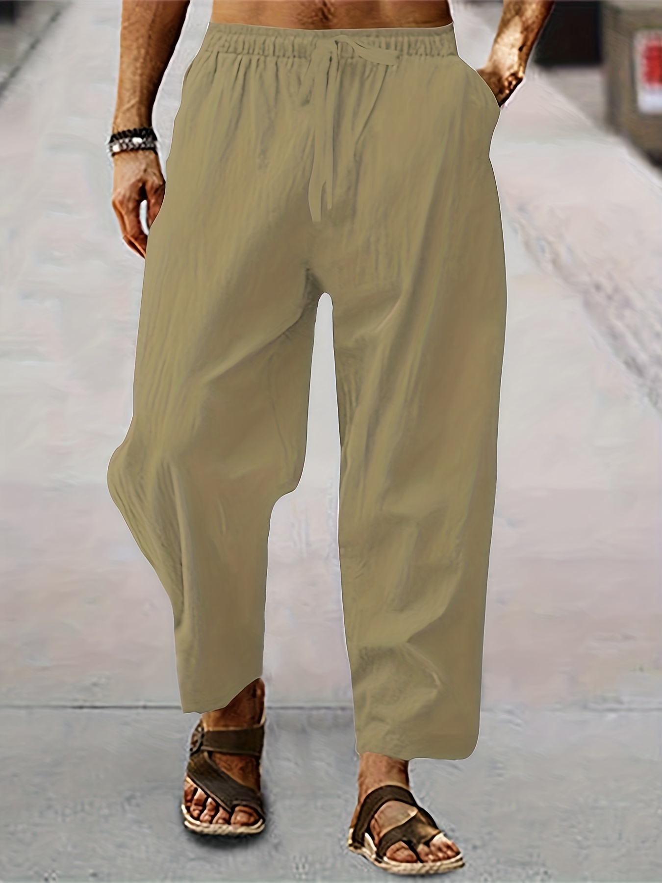 Pantalon femme, Ceinture réglable par cordon de serrage, Confort