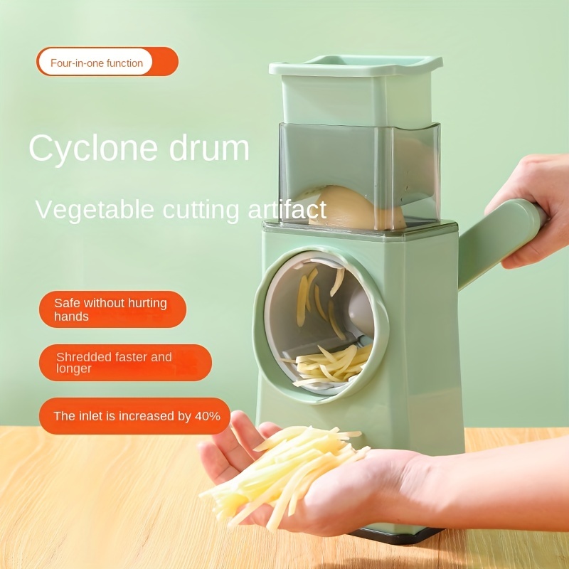 4 In 1 Handheld Drum Grater Manual Rotary Cheese Grater