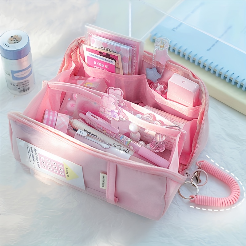 Pink And Blue Plastic Big Pencil Pouch, Packaging Type: Packet at