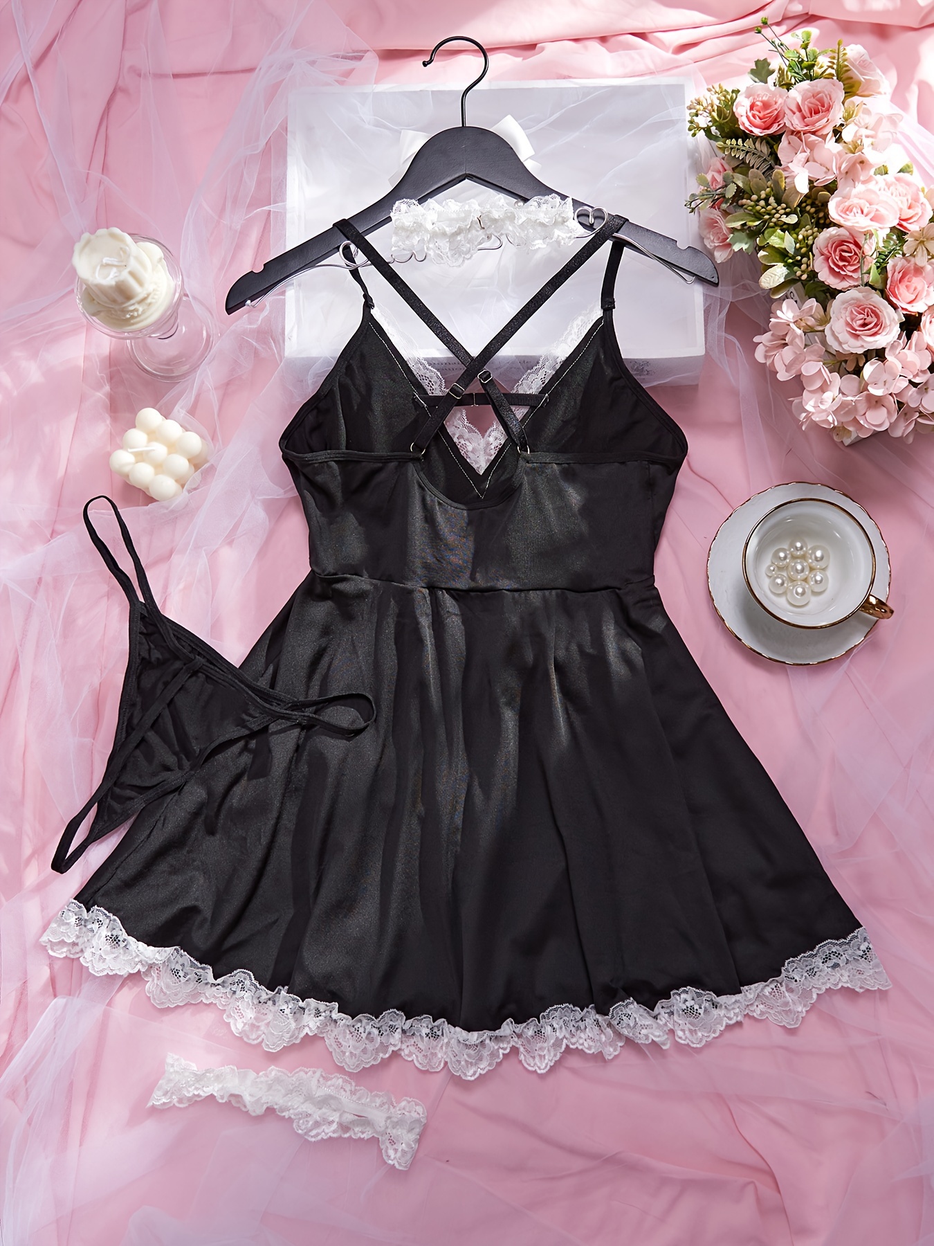 Music Festival Naughty Maid Cosplay Costume Colorblock - Temu Philippines