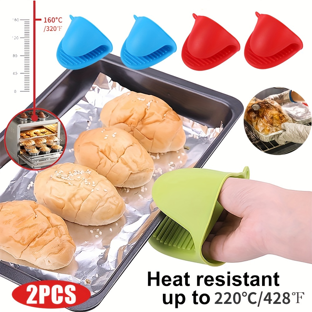 Silicone Oven Mitts Heat Resistant, Silicone Potholders for Kitchen, Mini Oven  Mitts Rubber Oven Glove, Kitchen