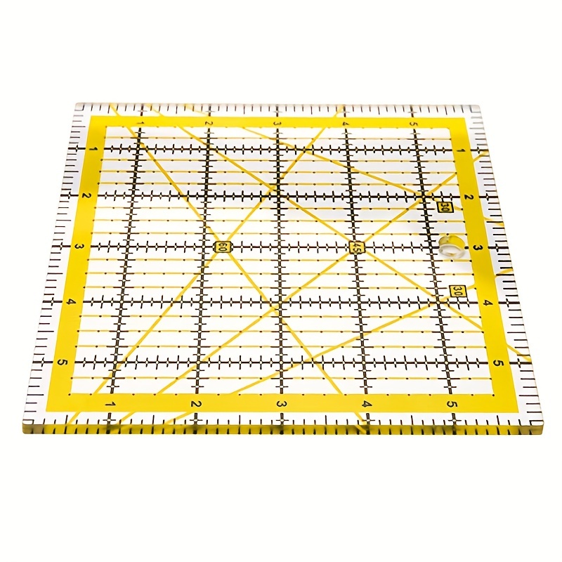 1PC 15*30 cm Double Colored and Grid Lines Quilters Ruler Sewing Ruler with  2 Acrylic Patchwork Ruler for Fabric Cutting Ruler - AliExpress